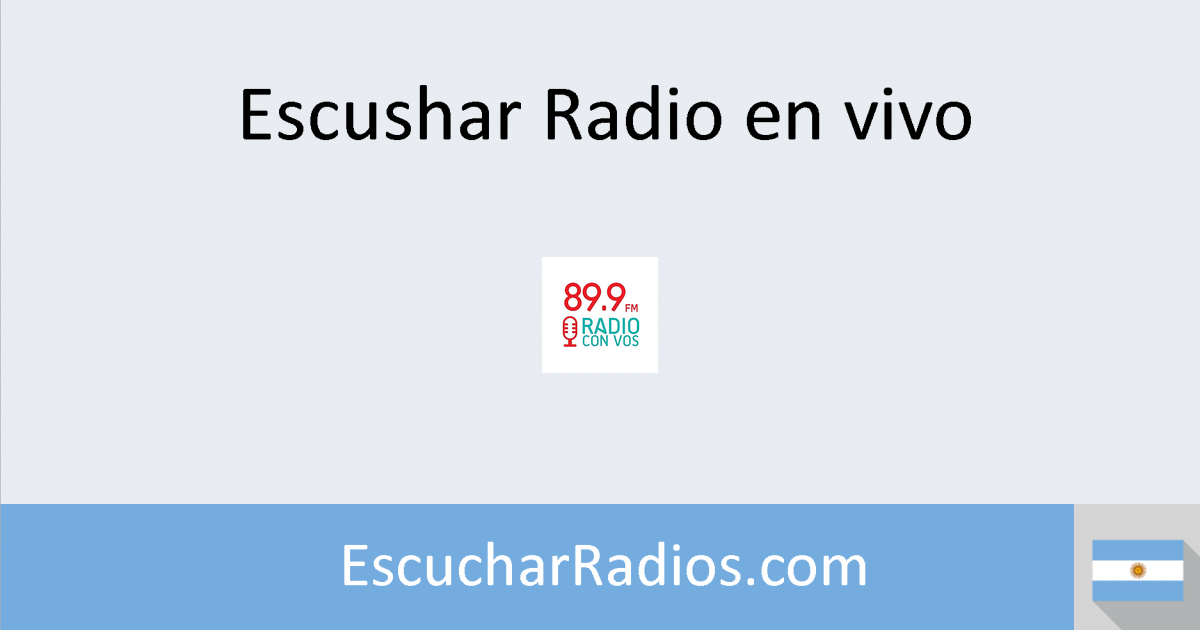 Con Vos FM En Vivo - Escuchar Radio Online